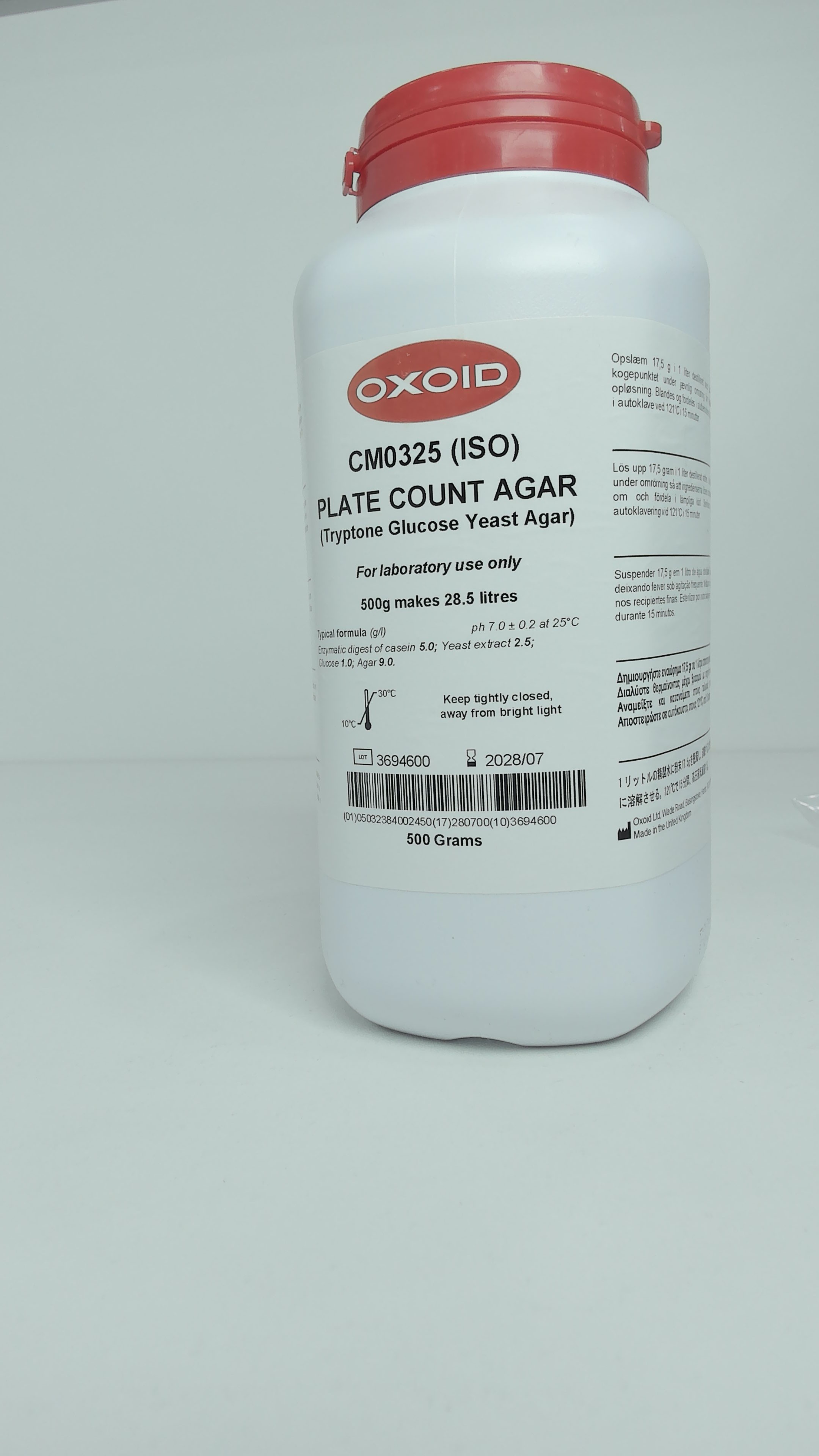 Agar Recuento en Placa (Plate Count Agar - PCA)