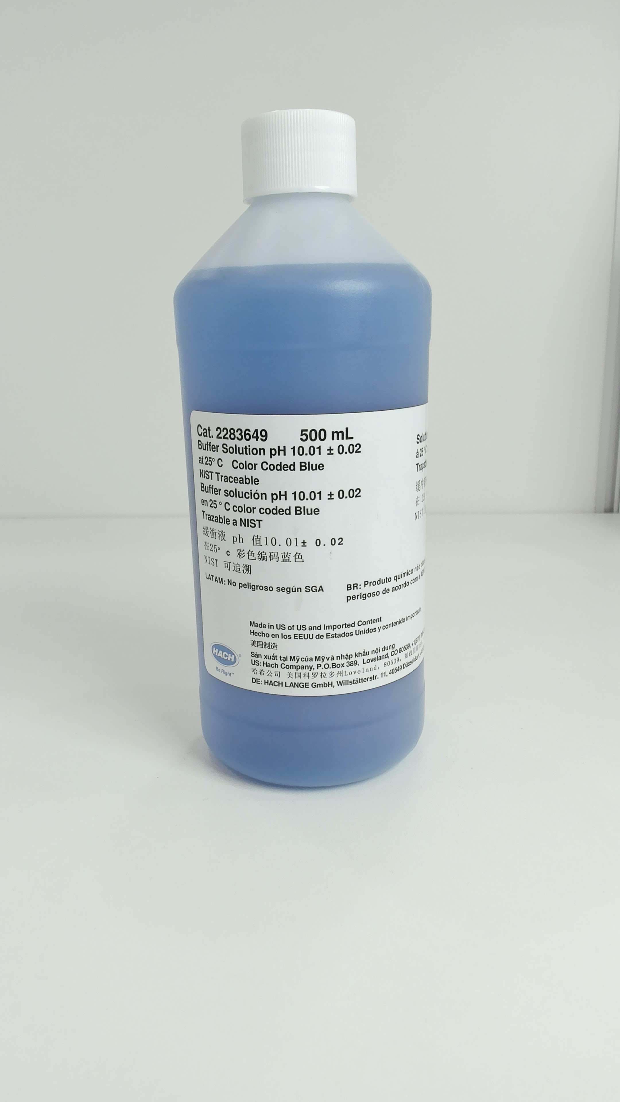 Solución buffer referencia pH 10.01 AZUL, Hach (NIST) (Vida Util < 1 año) -