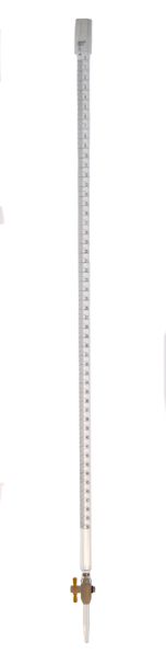 Bureta recta llave de PTFE escala oscura, 50ml -