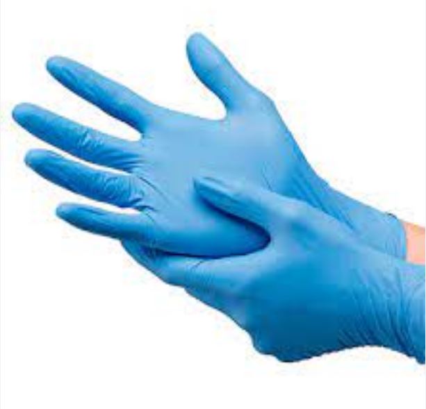 Guantes desechables de Nitrilo, azul, talla L
