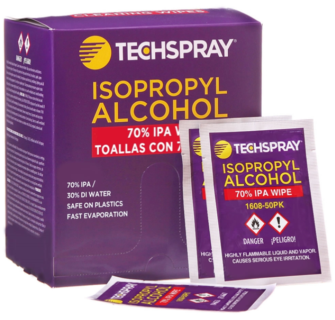 Alcohol Isopropílico IPA Wipes - 70% Empaquetados Invidualmente, 10 caja de 50 unidades